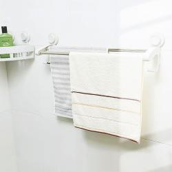 無痕吸盤55CM雙桿毛巾