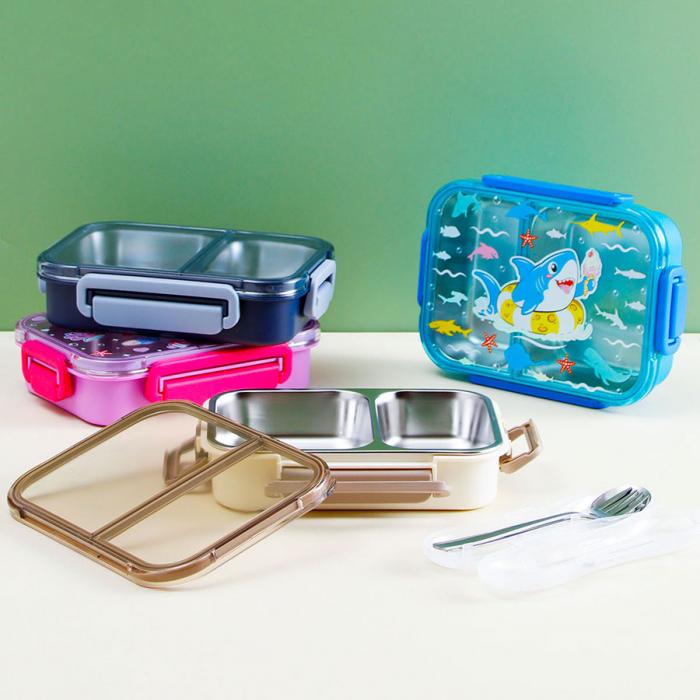 悠悅潮萌二格便當盒(7